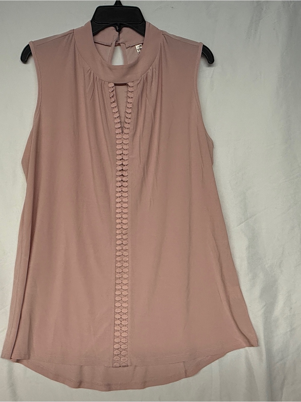 Perseption Concept Womens XL Sleeveless Mock Neck Tank Top — Dusty Rose